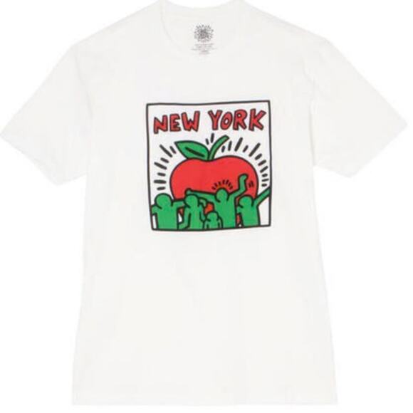 Pop Shop Keith Haring New York Apple T-shirt, Size Medium - Picture 1 of 6